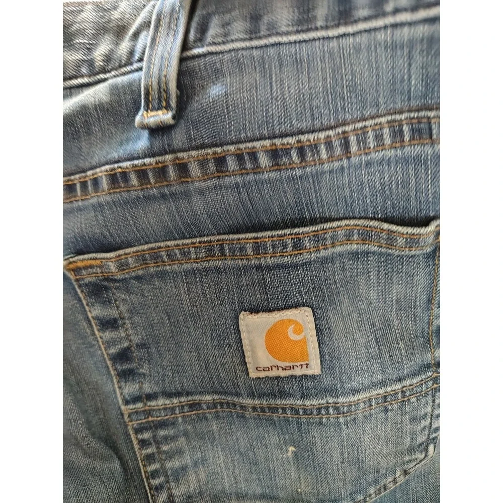 Carhartt Relaxed Fit Jeans Mens 44x34  Dark Wash Denim Work Wear